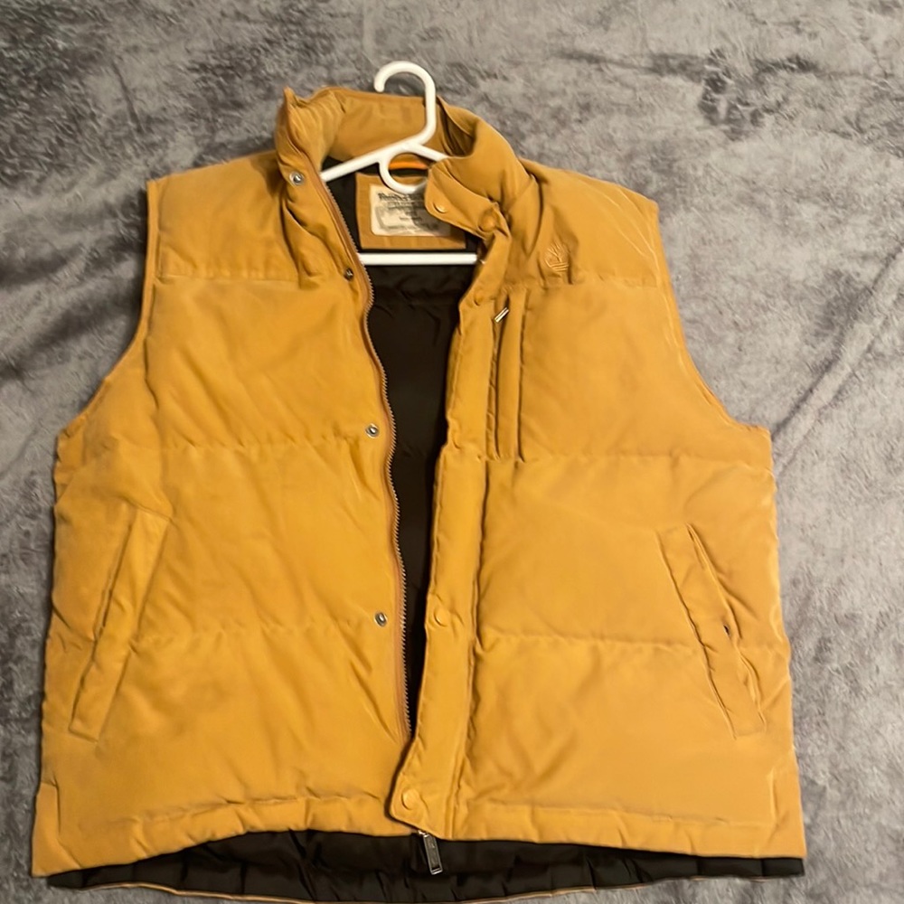 Vintage Timberland Puffer Vest- Wheat- Size L